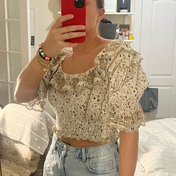 Aritzia/Sunday Best, multi colored with puffed sleeve, XS - Picture 2 of 2